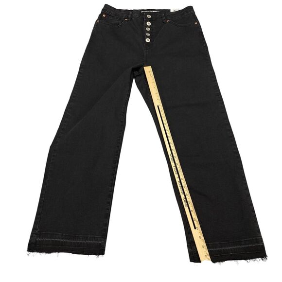 INC Core Denim Straight Women's High Rise Mom Jeans Black 12/31 MSRP: $69 - Picture 5 of 16